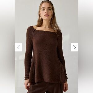 Urban Outfitters BDG Angel Boatneck Fit-And-Flare Tunic Sweater